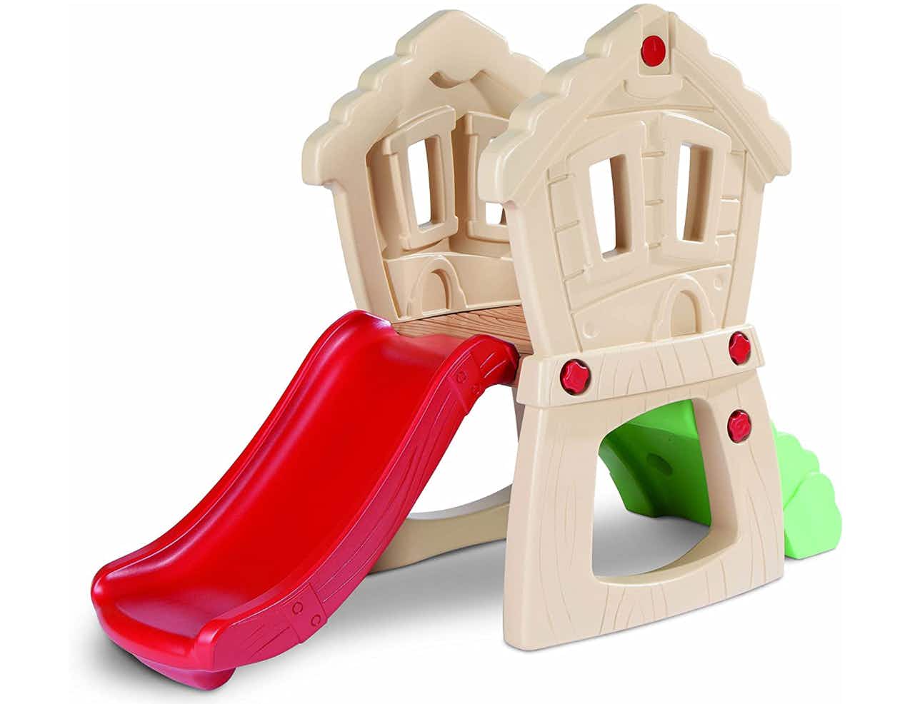 Toddler tan and red slide