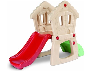Toddler tan and red slide