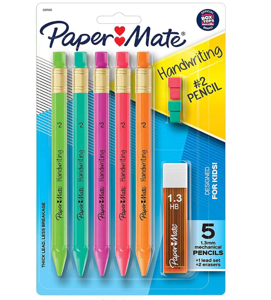 A pack of colorful mechanical pencils