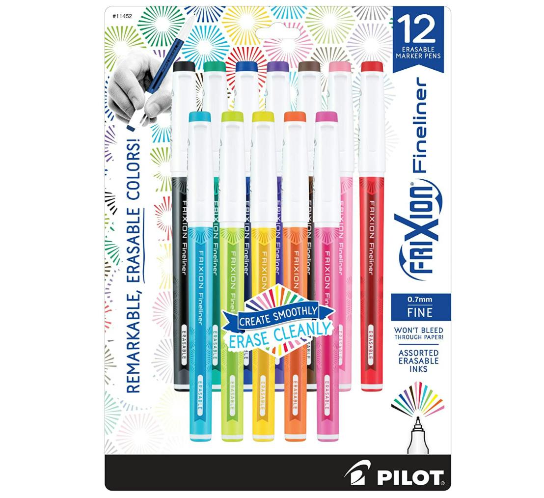 Colorful pens in a pack