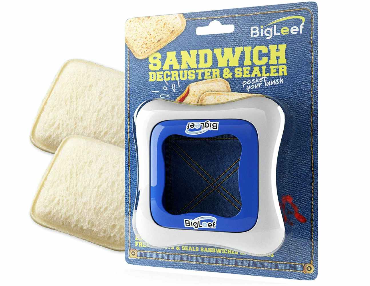 Sandwhich cutter in a package with sandwhiches