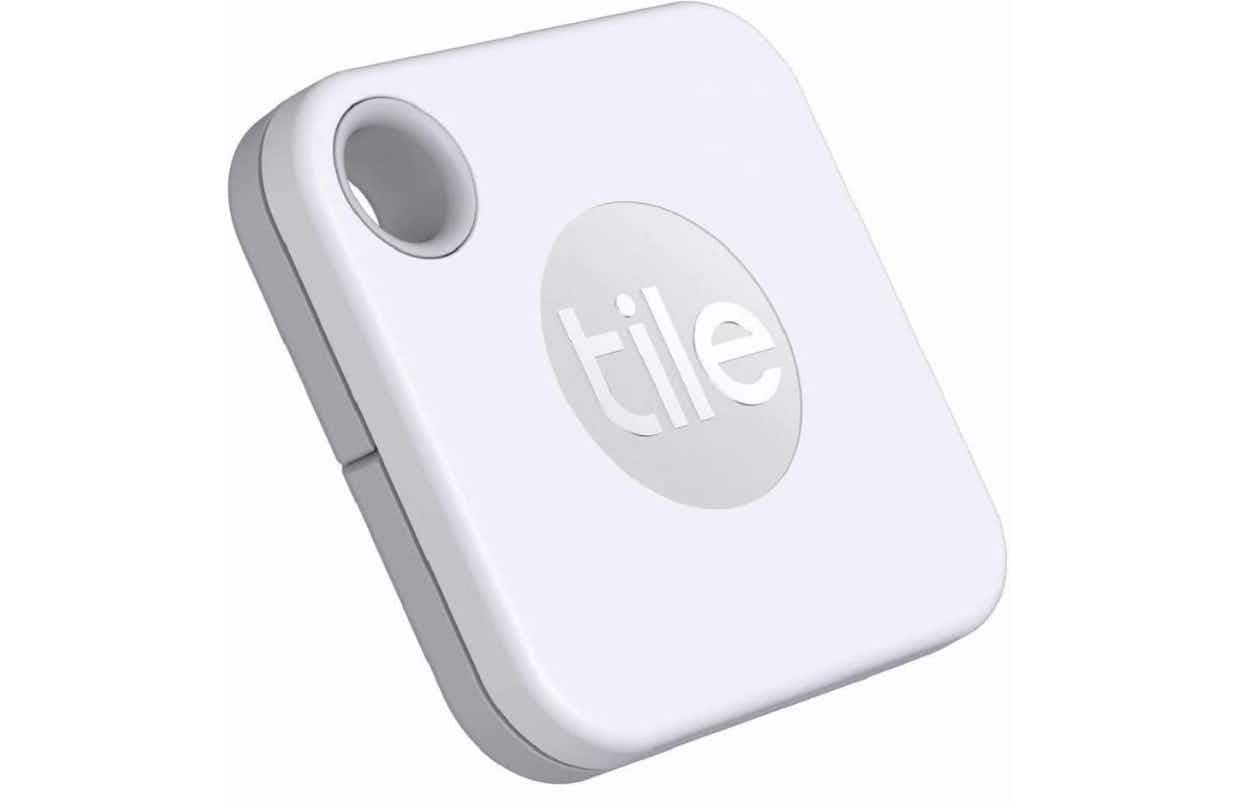White tile tracker on a white background