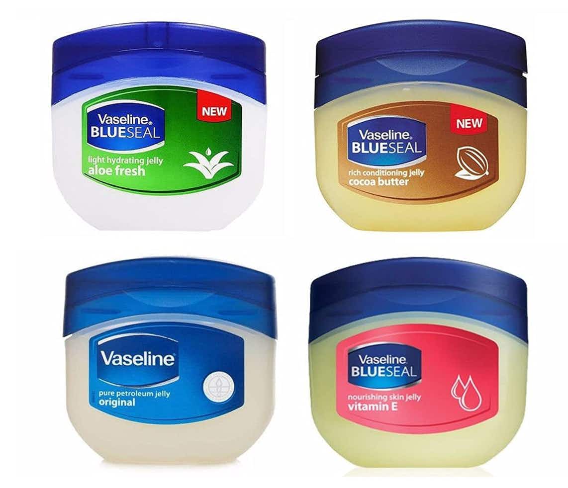 Four jars on a white background
