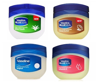 Four jars on a white background
