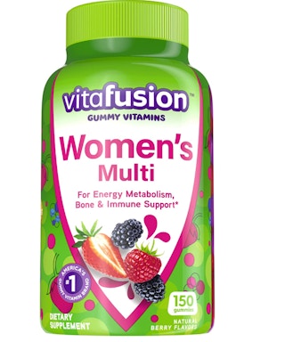 Vitamin bottle on a white background