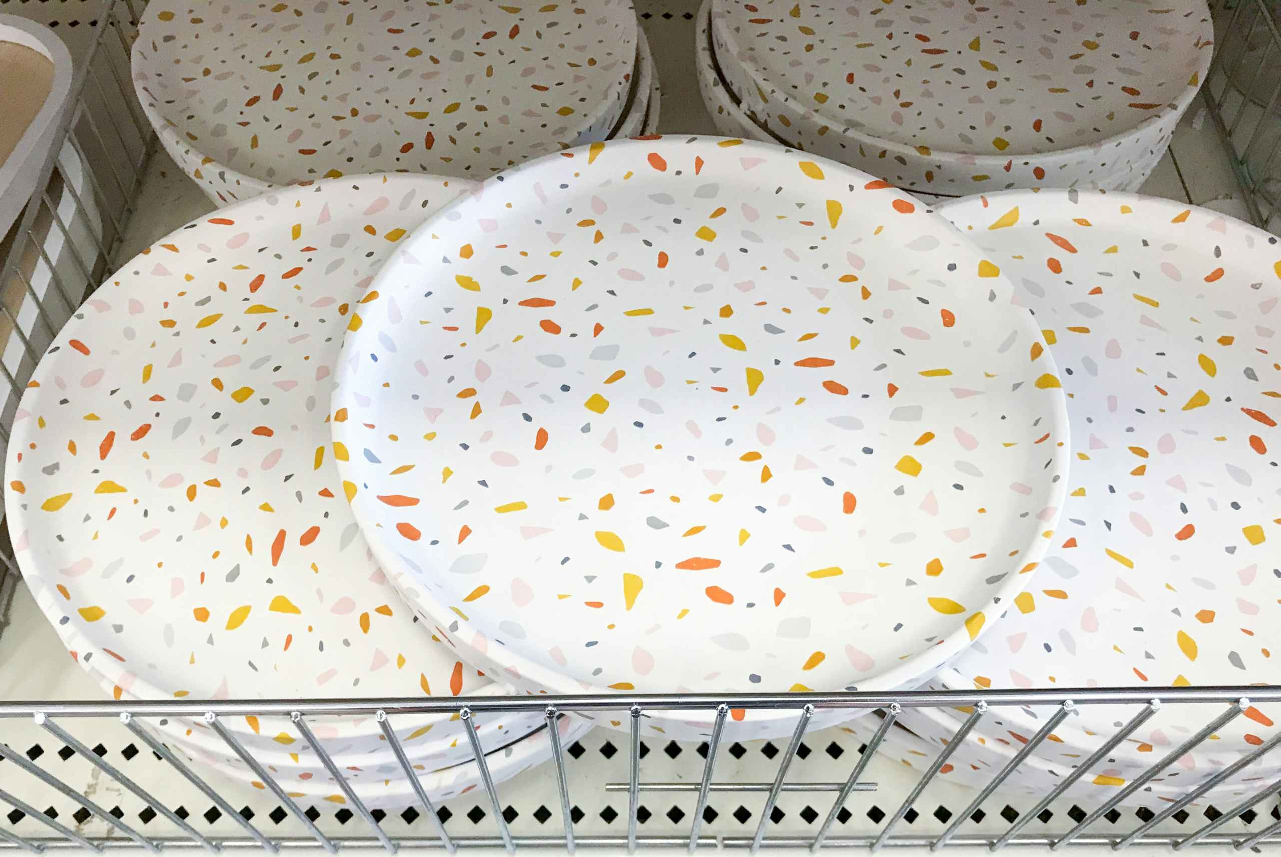 stacked ceramic candle trays at Target