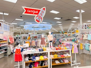the cat and jack toddler apparel section at target