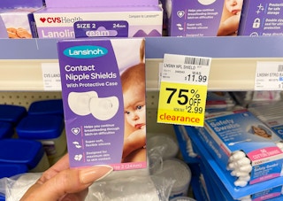 hand holding nipple shield box