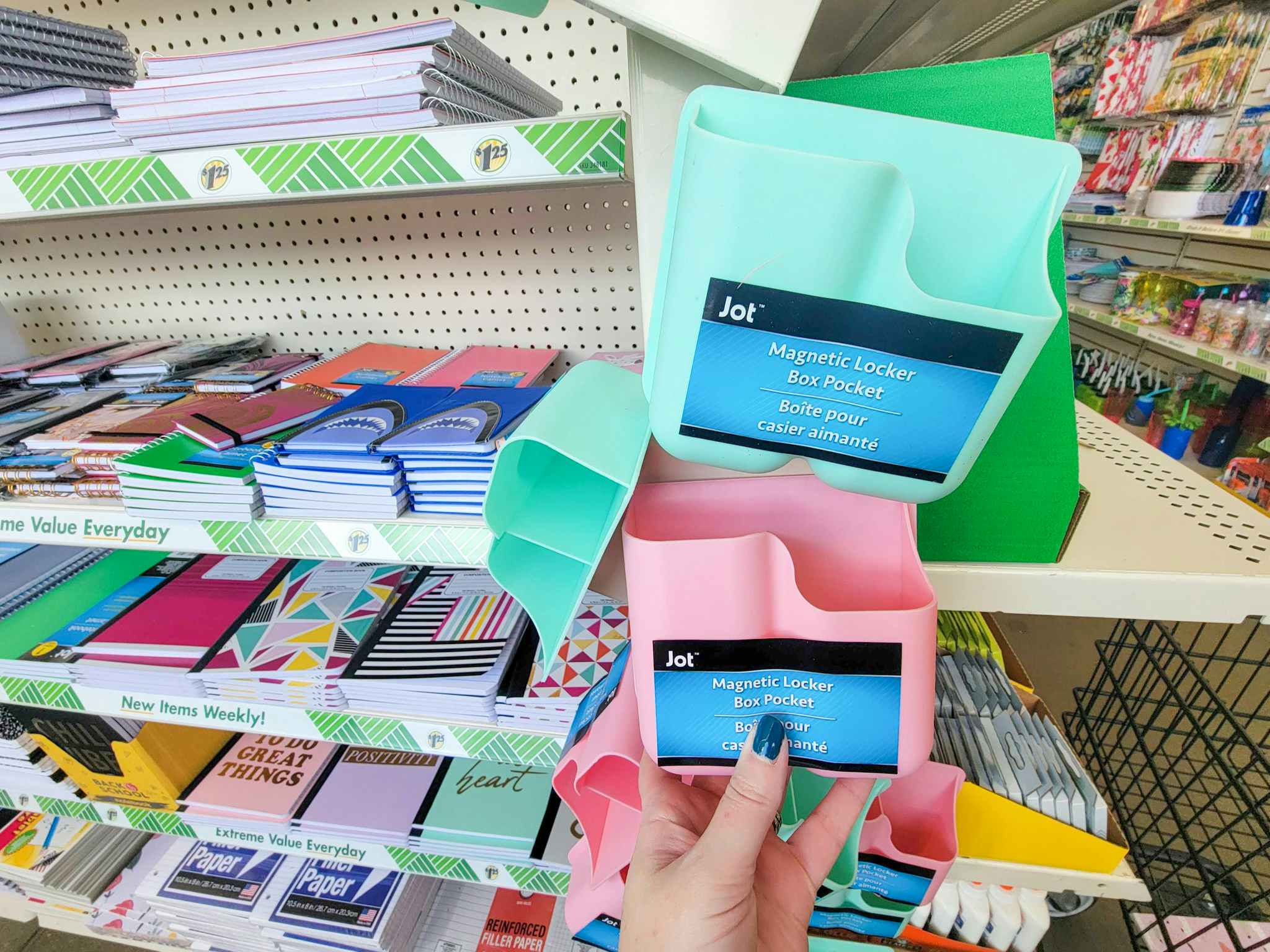 magnetic locker bins to hold pencils