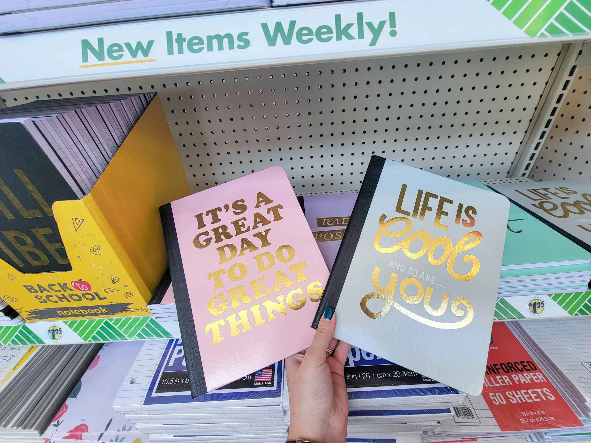 notebooks with inspirational messages