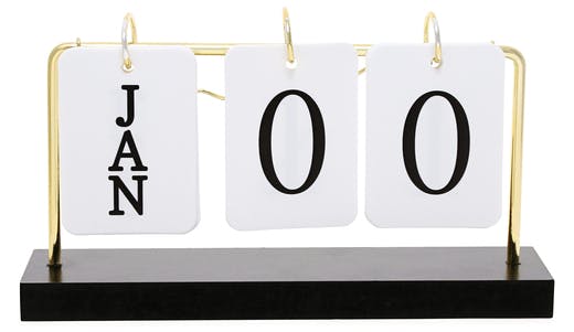 reusable gold flip calendar