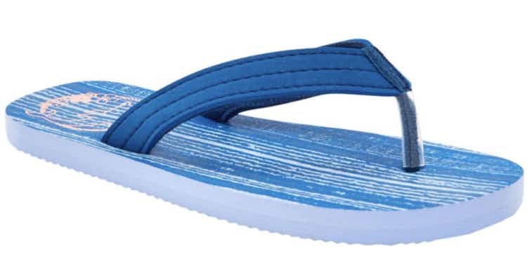 blue kids flip flops