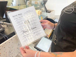 secret menu in store being held