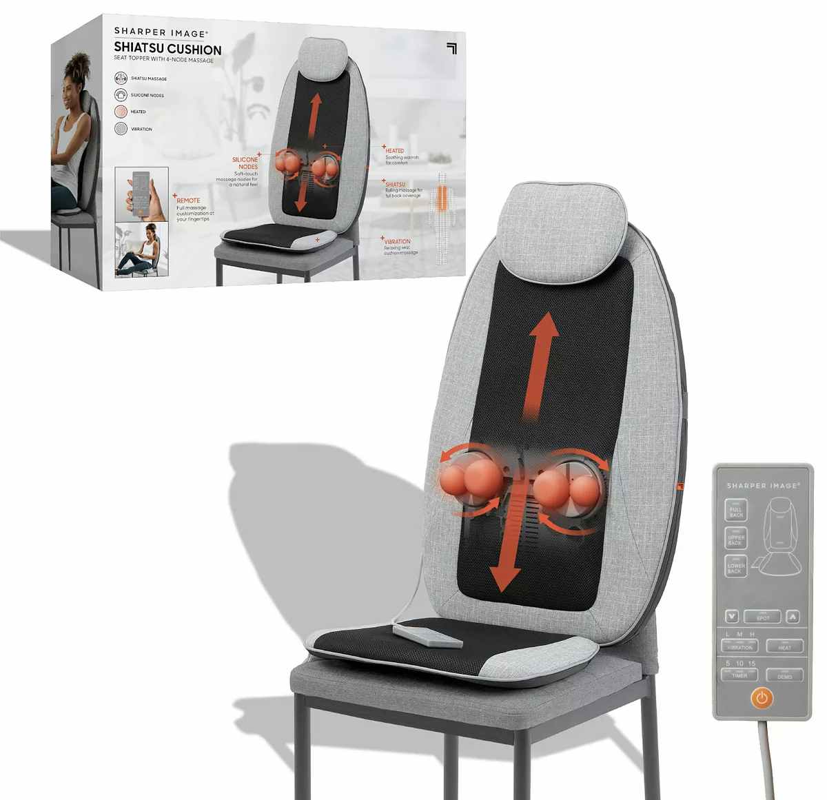 sharper image massager seat topper at kohl's