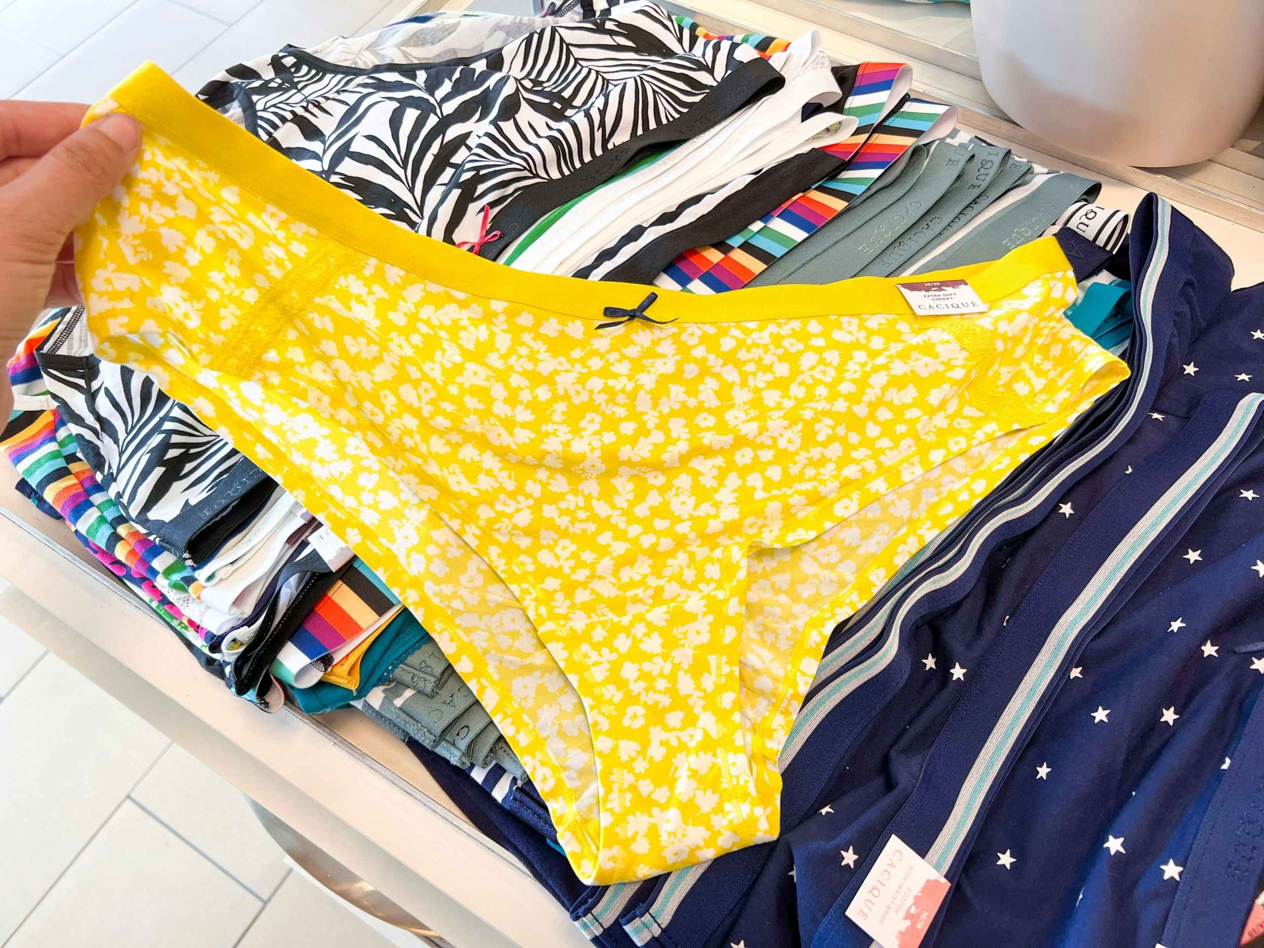 yellow-white-undies-on display-in -store