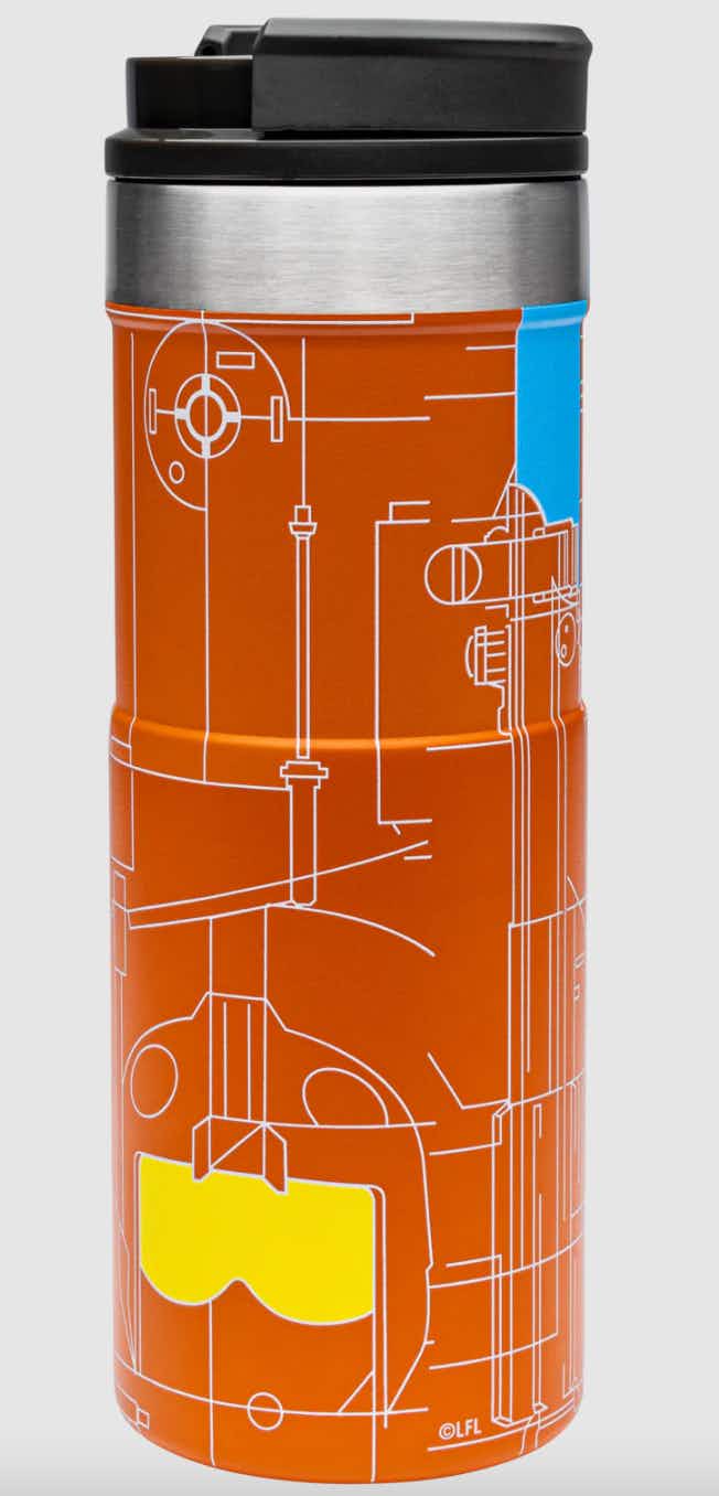 a orange star wars stanley mug