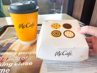 mccafe items on tray