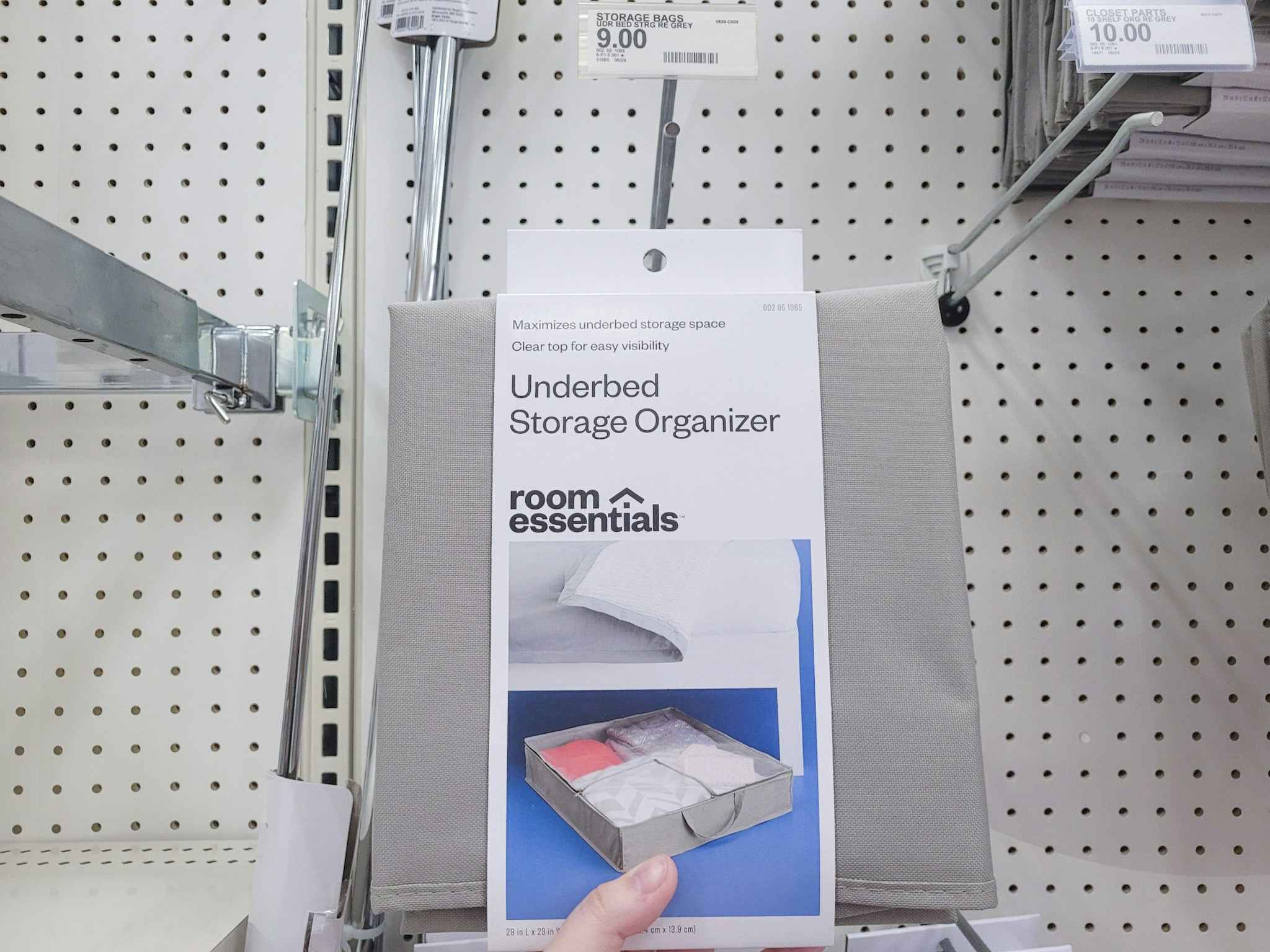 room essentials underbed storage organizer on a target shelf