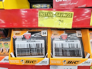 pac of 24 black bic pens