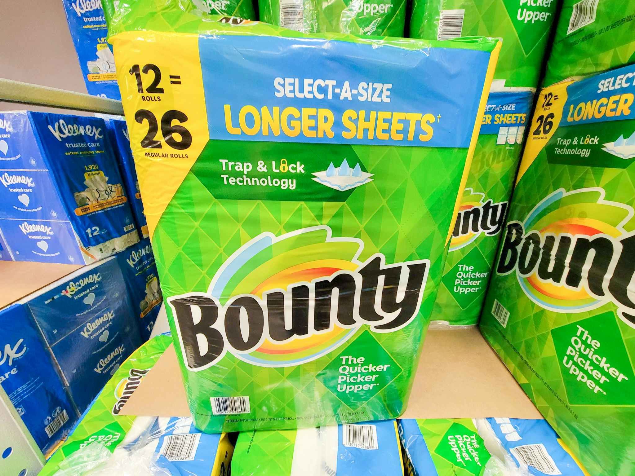 a 12 pack of bounty paper towels