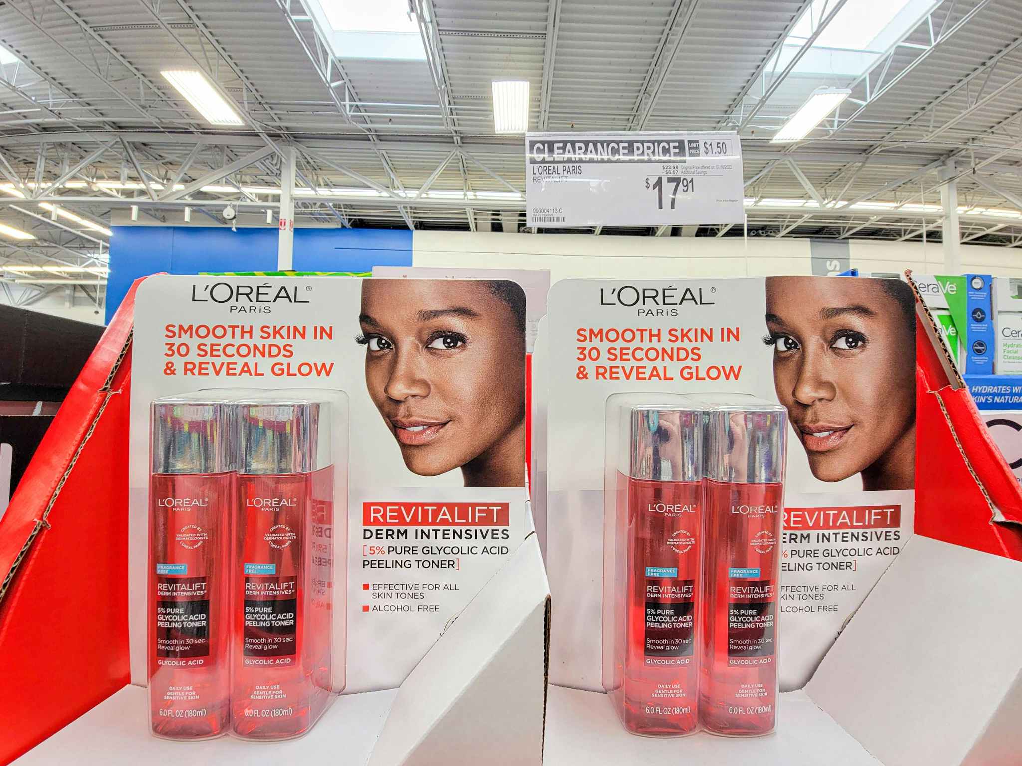 2-packs of loreal paris glycolic acid toner