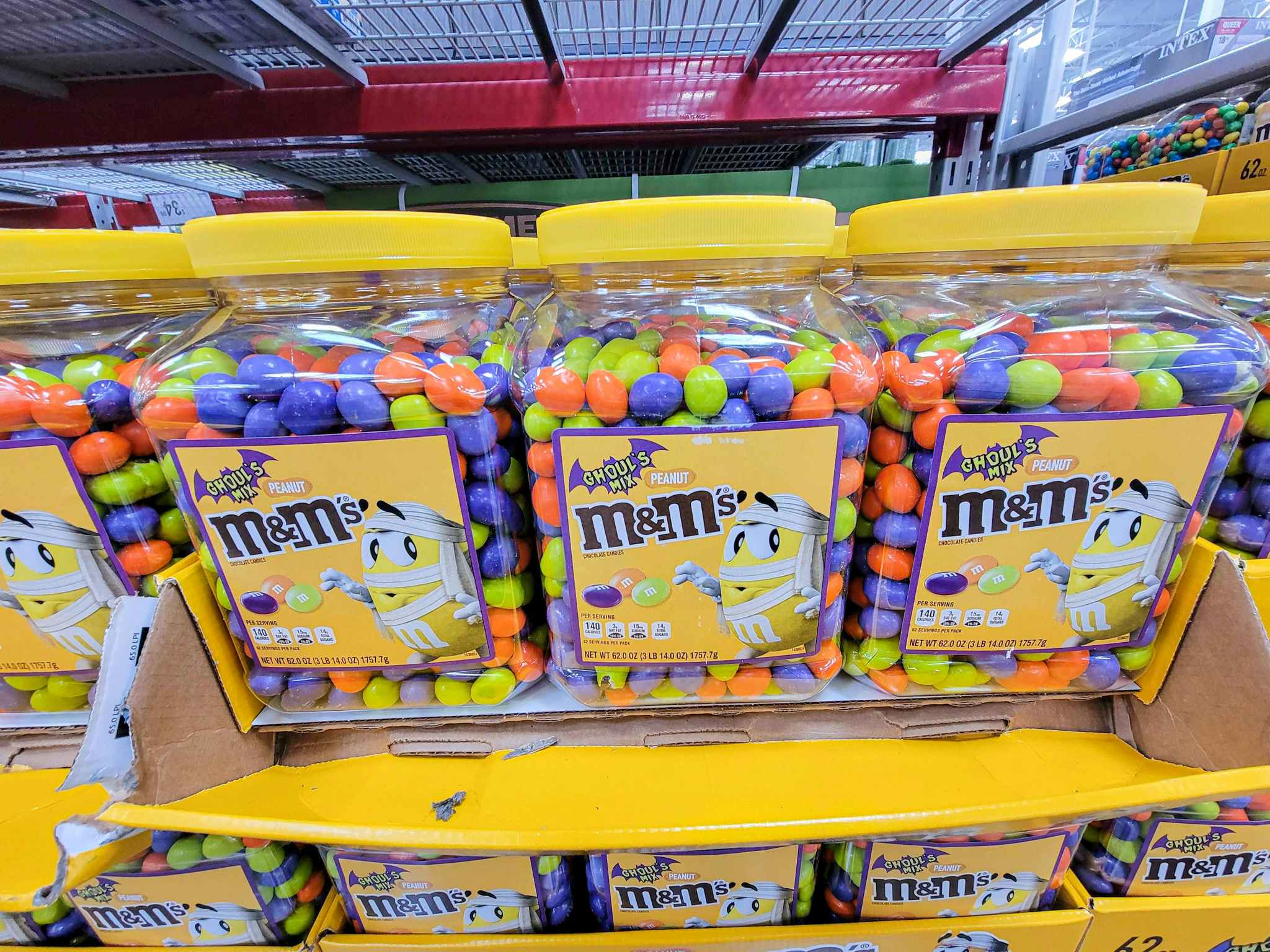 peanut m&ms ghoul themed for halloween
