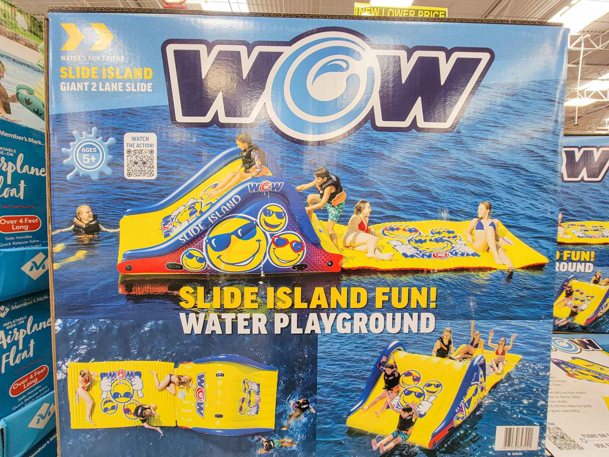 a giant water slide island