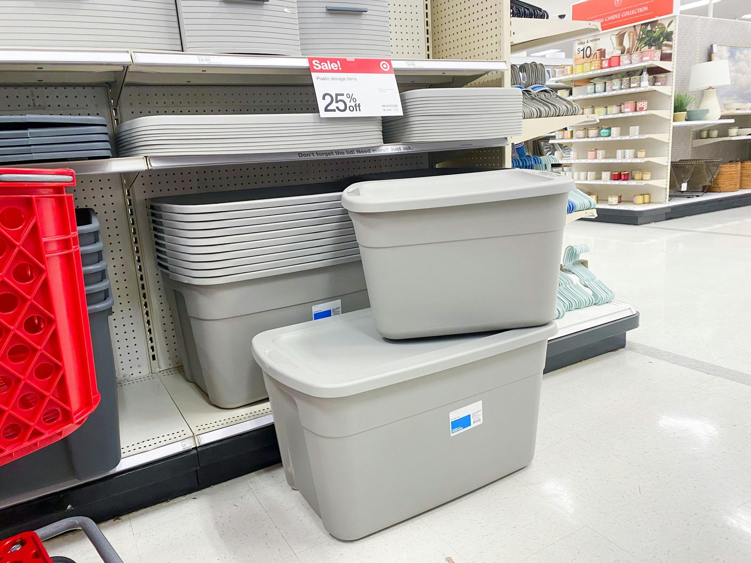 Storage Totes & Boxes, as Low as 1.06 at Target The Krazy Coupon Lady