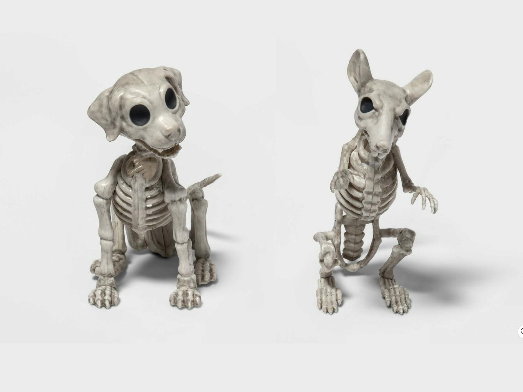 Lot Of 3 Skeleton Rat Mouse Plastic Halloween Decor Decoration NEW NWT 