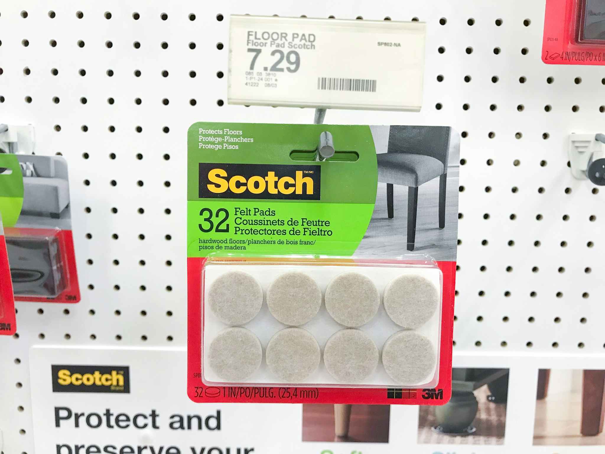 scotch felt pads on display at target