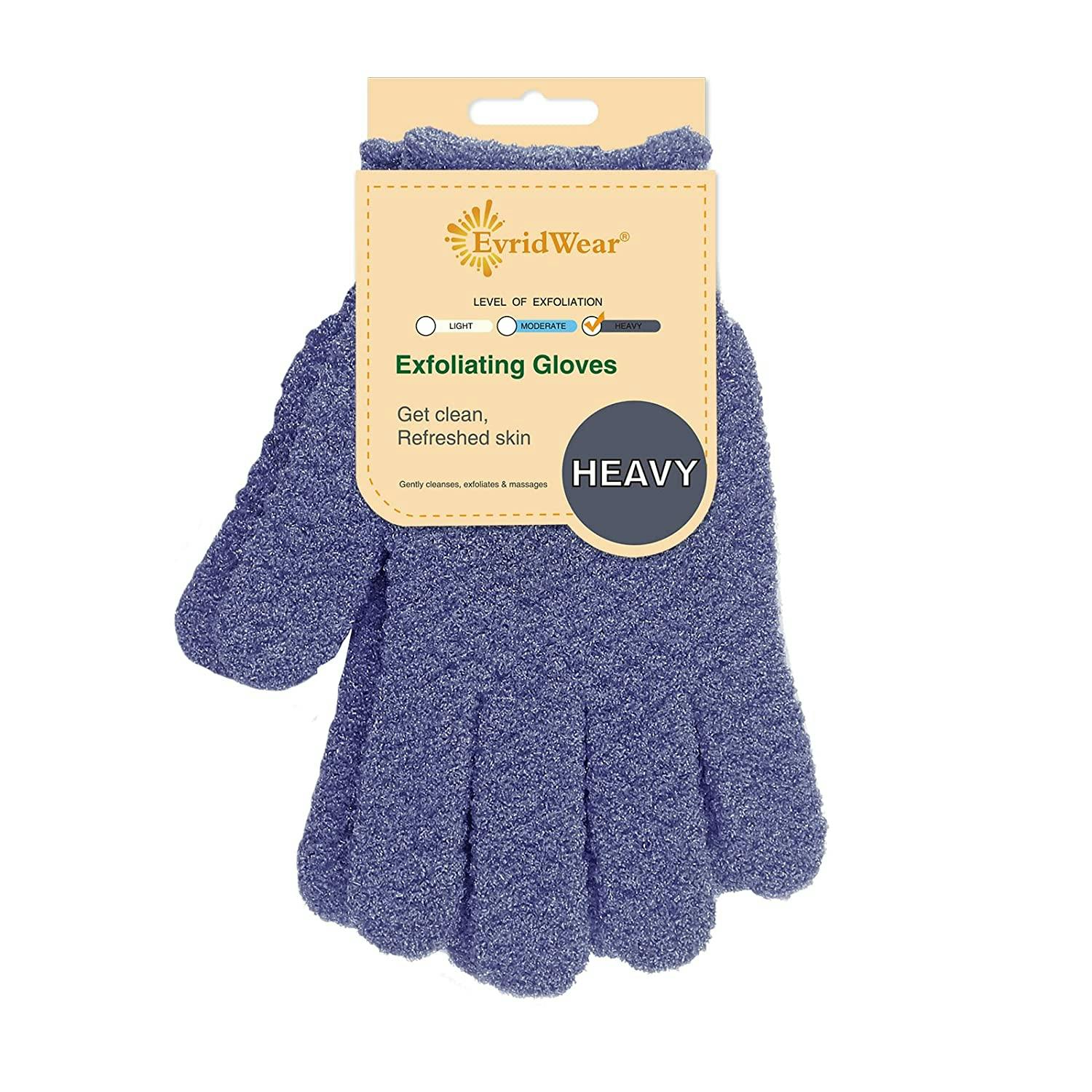 A pair of EvridWear Exfoliating Gloves on a white background.
