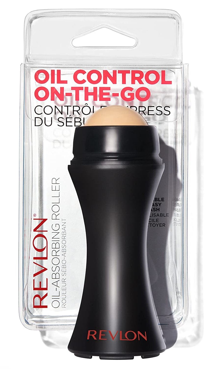 A Revlon Oil-Absorbing Roller on a white background.