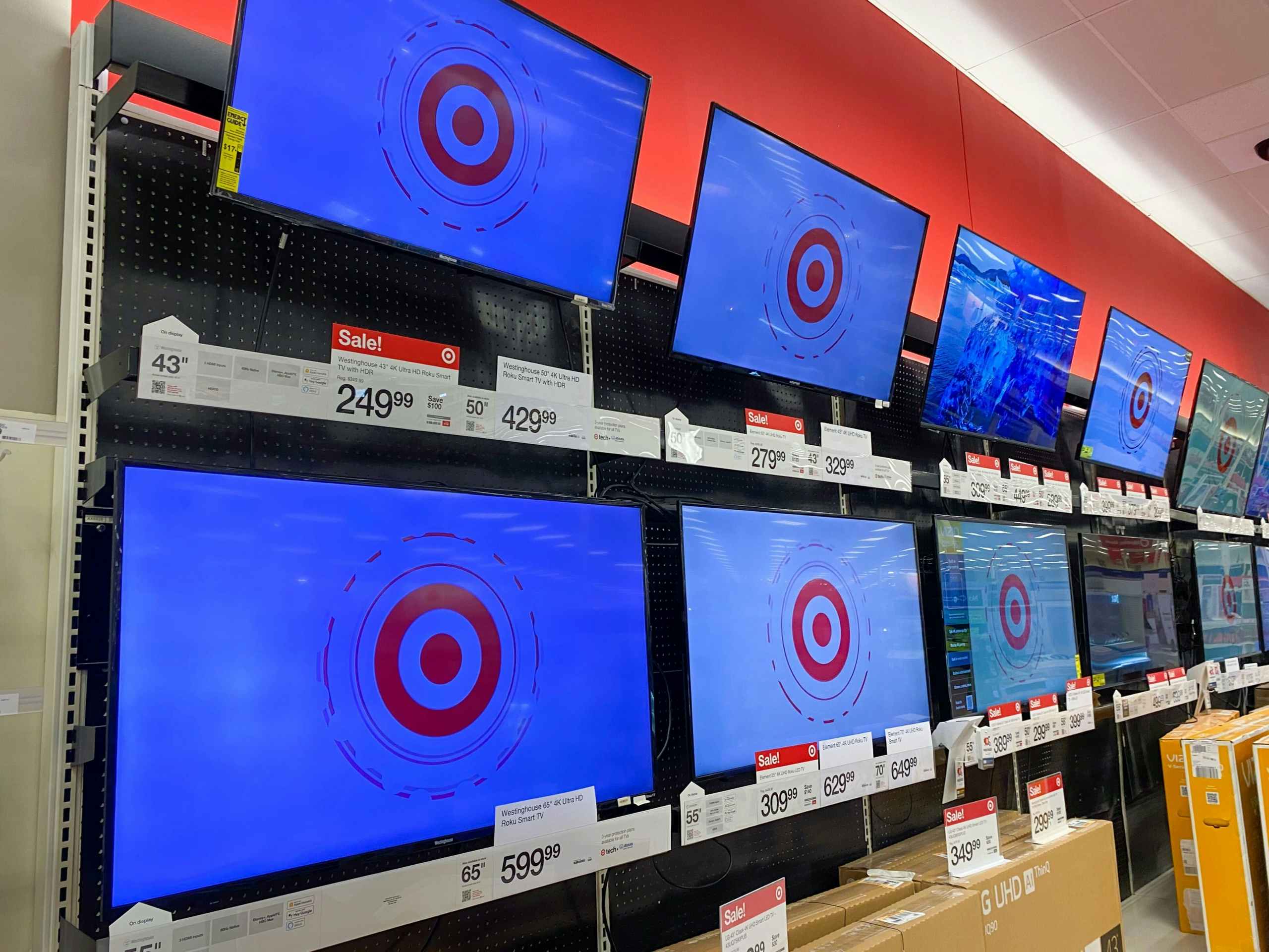 tvs on display sale at Target