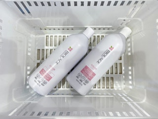 two biolage jumbo hair products in a basket