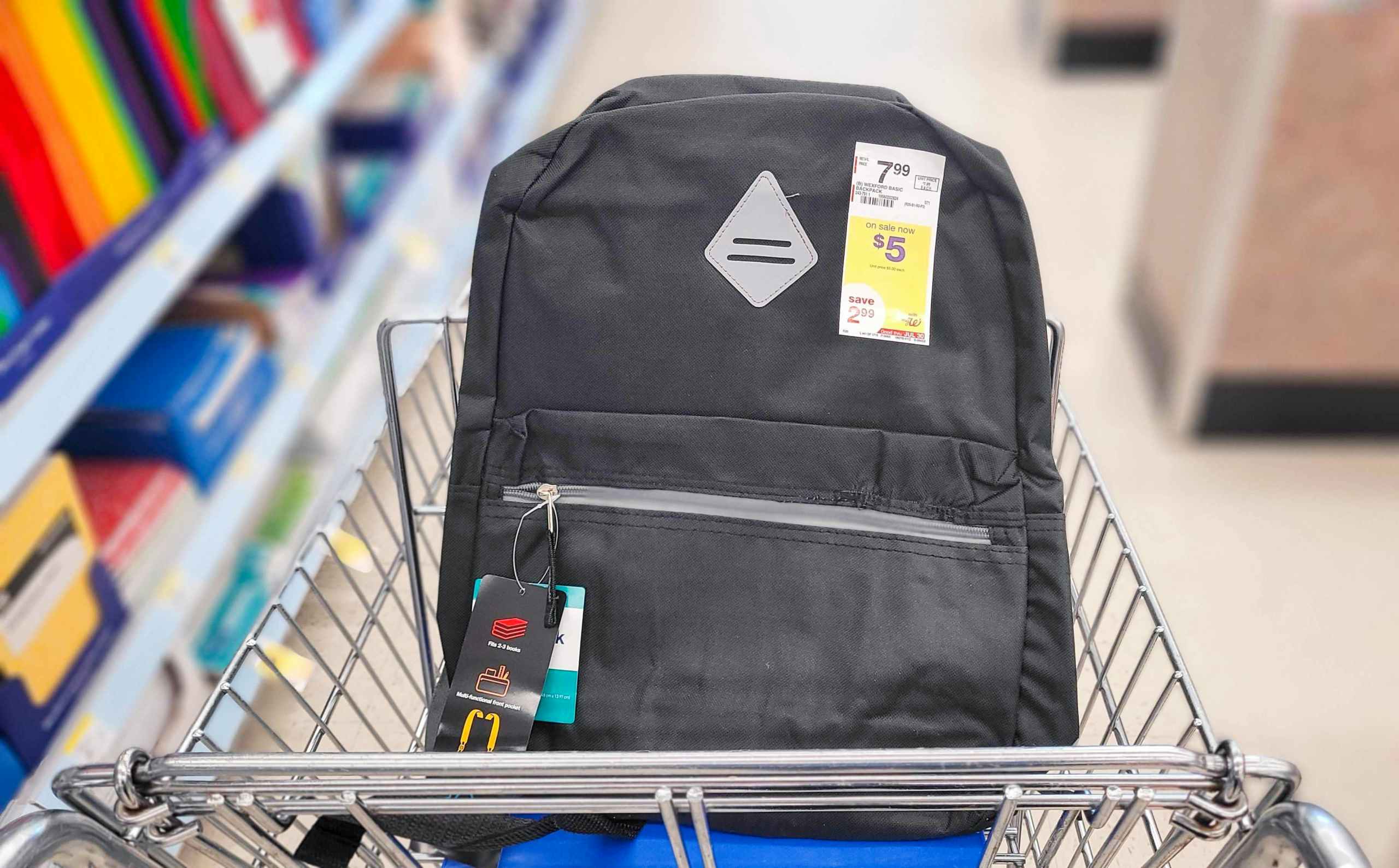 Wexford bookbag in shopping cart