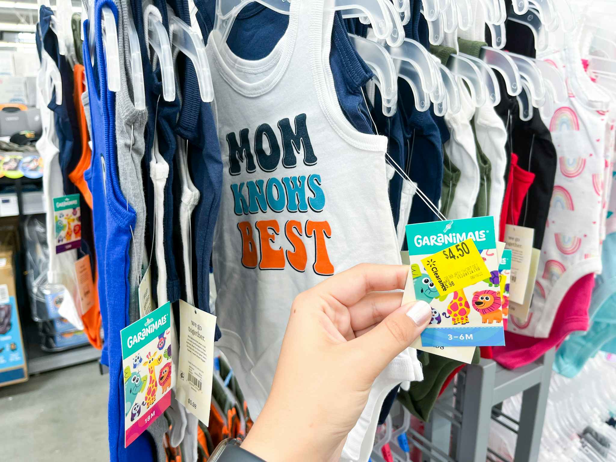 Baby apparel on clearance at Walmart