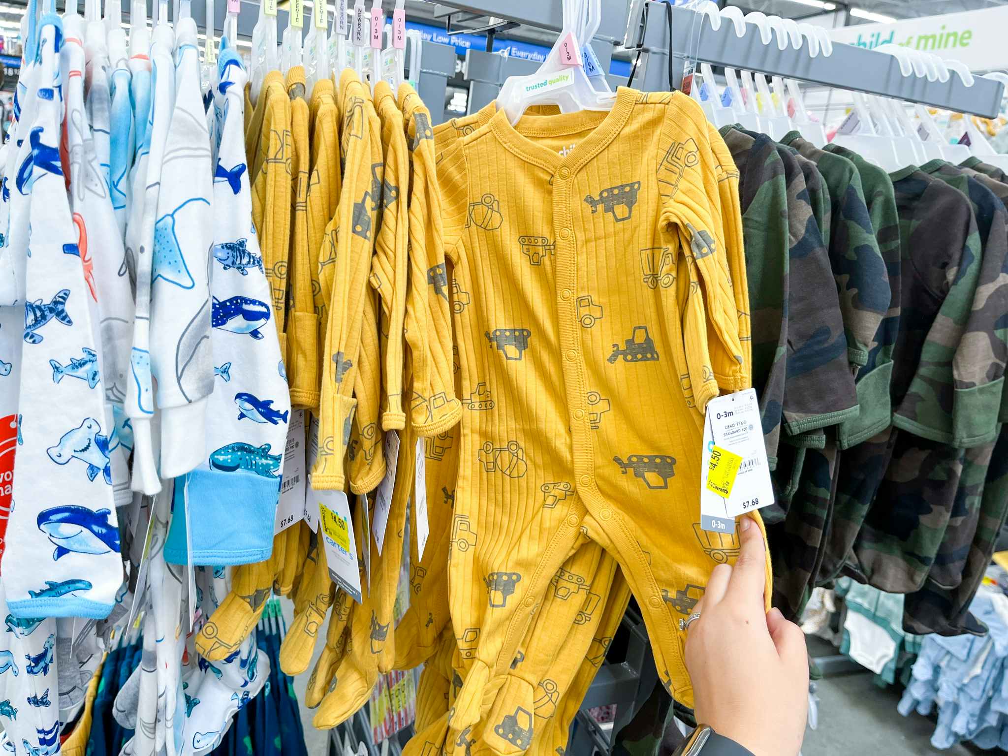 Baby apparel on clearance at Walmart