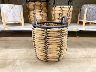 better homes and gardens 10" basket planter on walmart floor