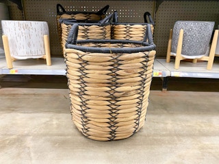 better homes and gardens 15" basket planter on walmart floor