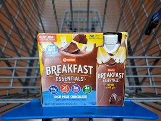 Carnation Breakfast Essentials in Walmart shopping cart