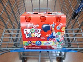 Carnation Froot Loops Breakfast Essentials in Walmart shopping cart