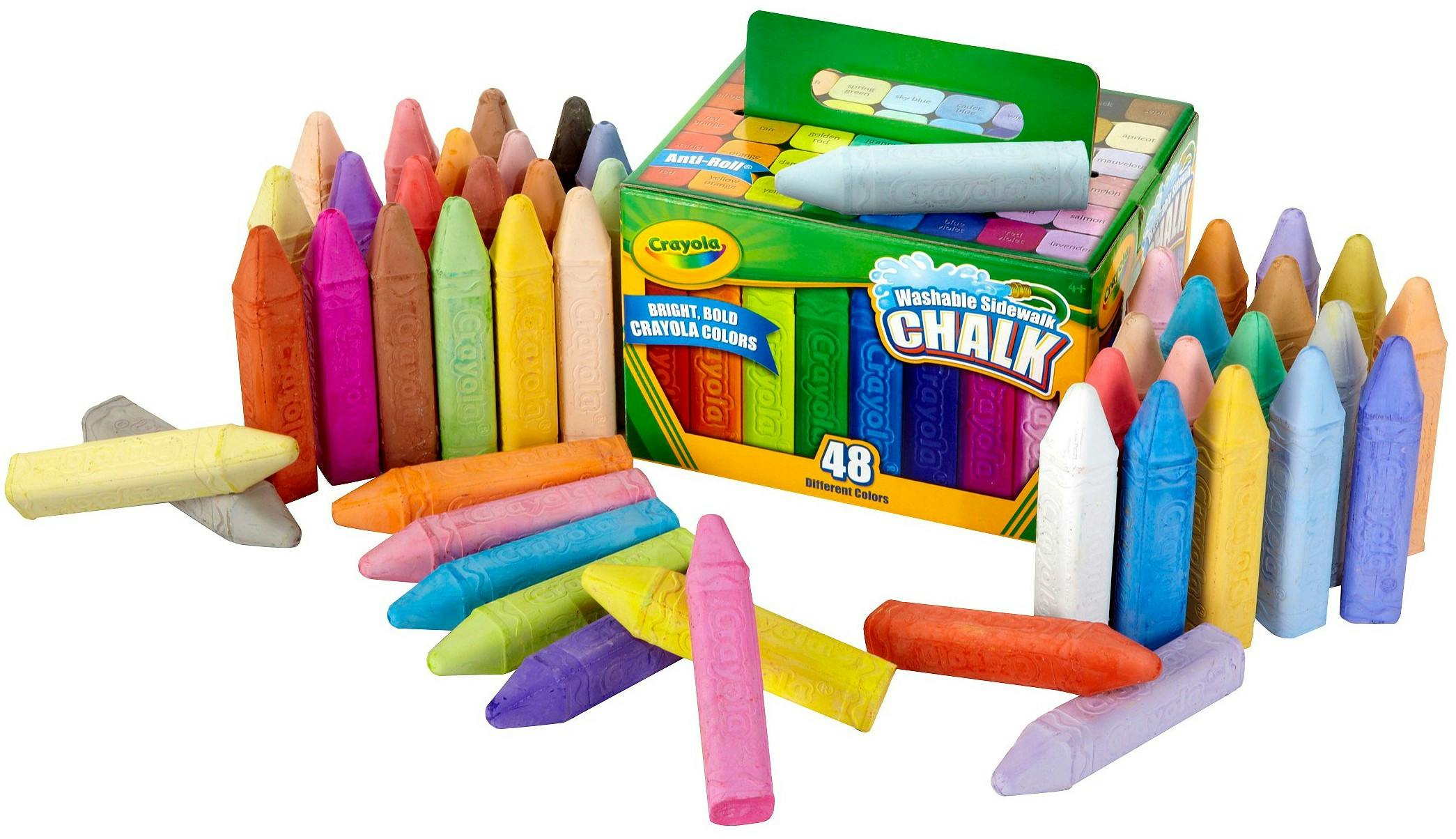 Crayola 48ct Washable Sidewalk Chalk Assorted Colors NEW FREE SHIPPING! 