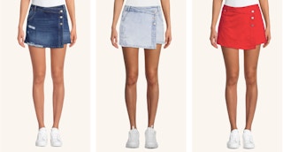 no boundaries denim skort