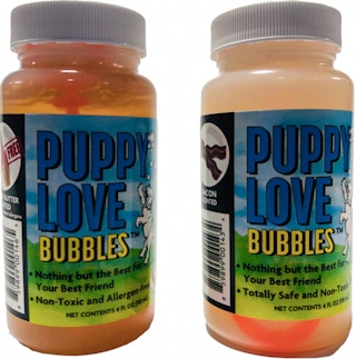 puppy love bacon and peanut butter bubbles