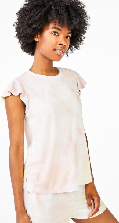 scoop flutter sleeve top
