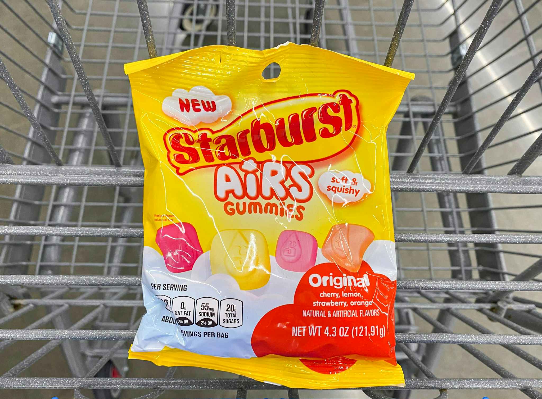 starburst airs gummies in walmart cart