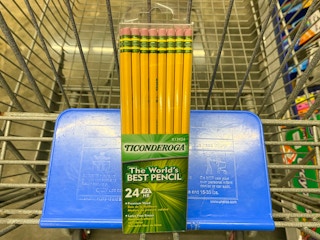 ticonderoga 24-count pencils in walmart cart