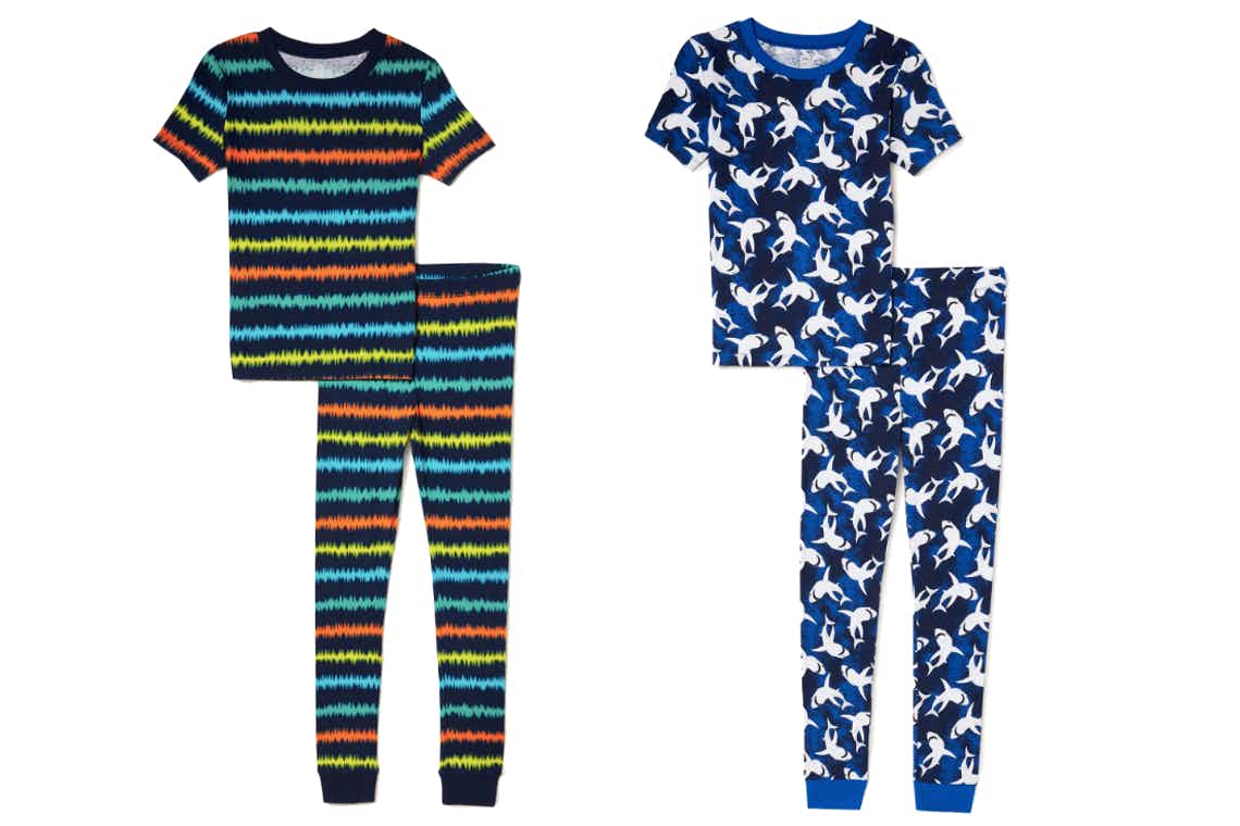 wonder nation boys short sleeve top and pants 2-piece pajama set