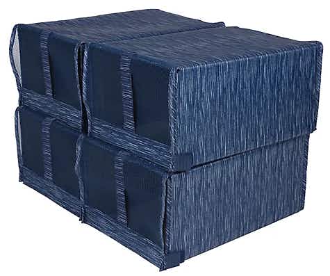 4-piece mesh shoe boxes bed bath & beyond