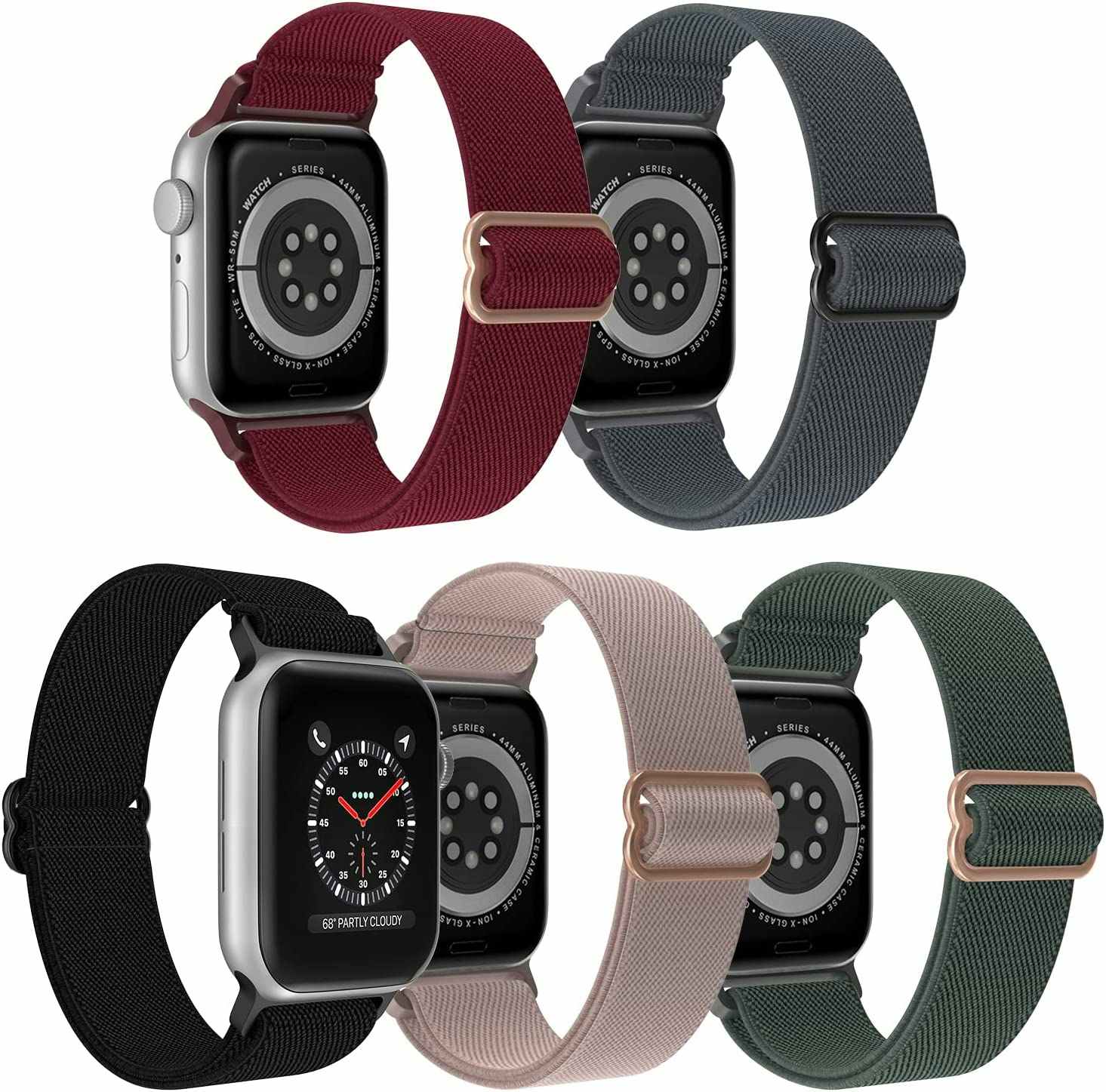 5 pack stretchy apple watch bands